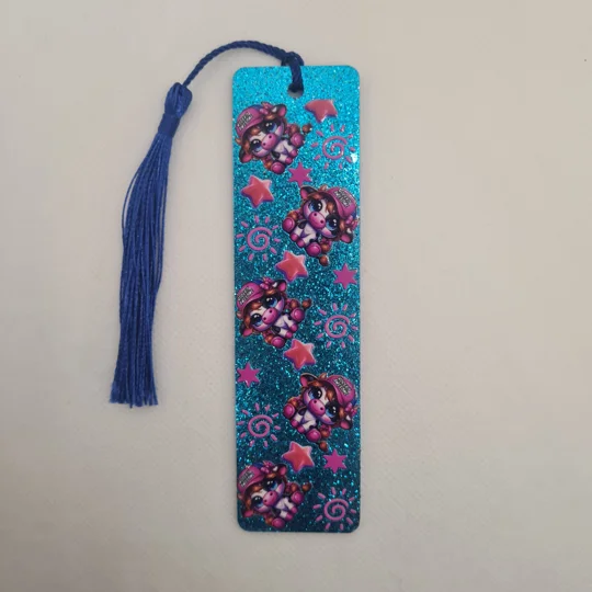Pink Highland Cows Bookmark