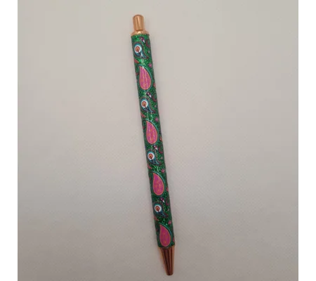 Pink Leaves Metal Pen