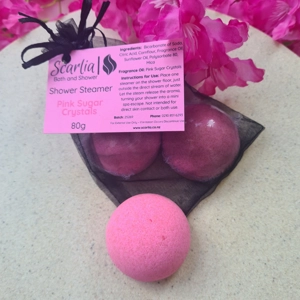 Pink Sugar Crystals Shower Steamers 80g