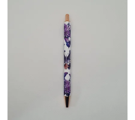 Purple Butterfly Metal Pen