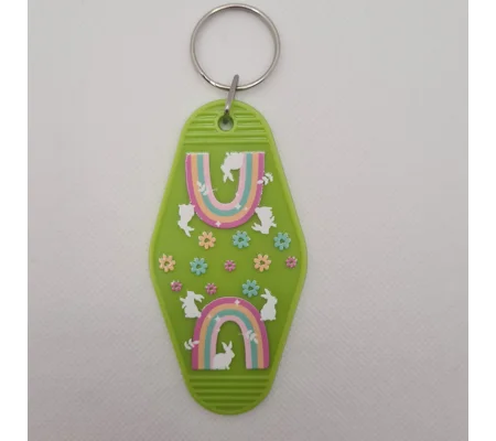 Rainbow Bunny Keychain