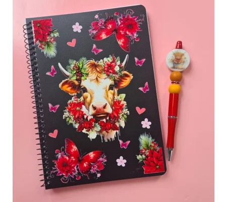 Red Cow Notebook and Pen Bundle