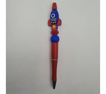 Rocket Ship Silicone Bead Pen