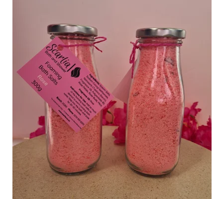 Rose Foaming Bath Salts 300g