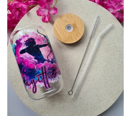 Sagittarius Star Sign Glass Cup