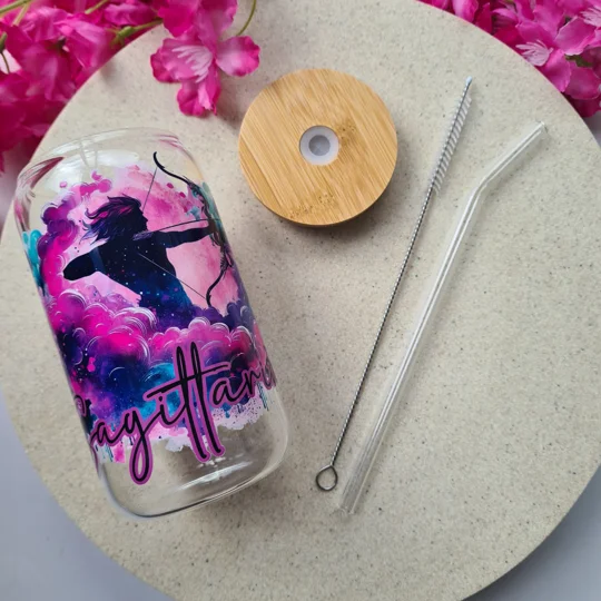 Sagittarius Star Sign Glass Cup