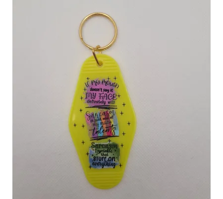 Sarcasm Keychain
