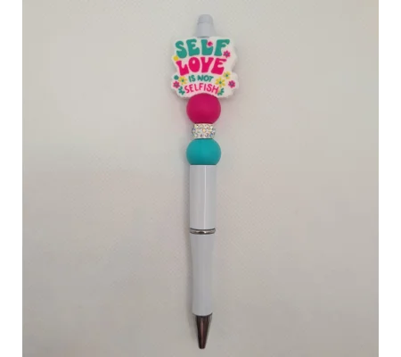 Self Love Is Not Selfish Silicone Bead Pen
