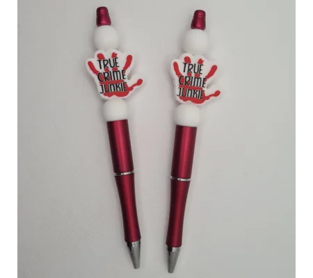 True Crime Junkie Silicone Bead Pen