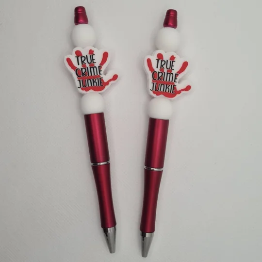 True Crime Junkie Silicone Bead Pen