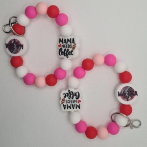 Pink Mama Silicone Bead Wristlet