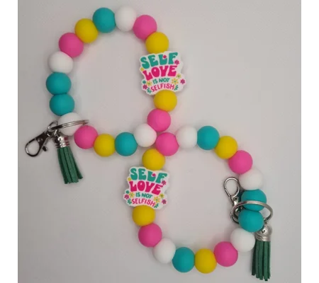 Self Love is Not Selfish Silicone Bead Wristlet