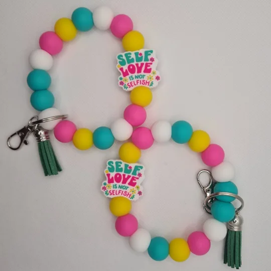 Self Love is Not Selfish Silicone Bead Wristlet