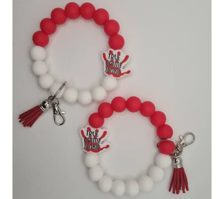True Crime Junkie Silicone Bead Wristlet