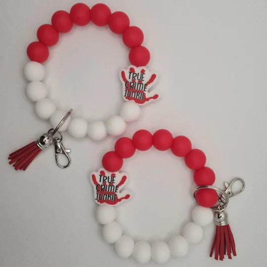 True Crime Junkie Silicone Bead Wristlet