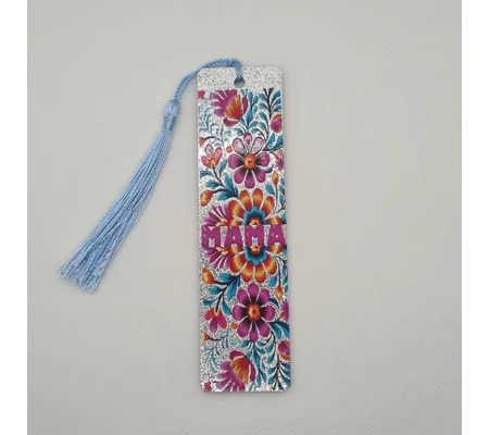 Silver Floral Mama Bookmark