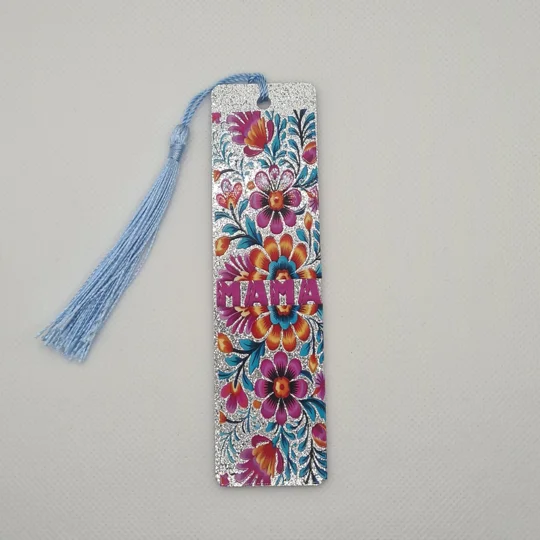 Silver Floral Mama Bookmark