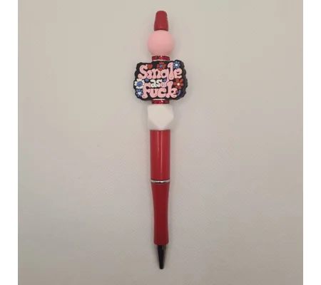 Single As Fuck Silicone Bead Pen