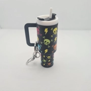 Skull and Crossbones Mini Tumbler Keychain