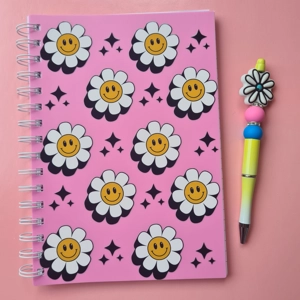 Smiley Daisies Notebook and Pen Bundle