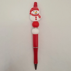 Snowman Silicone Bead Pen