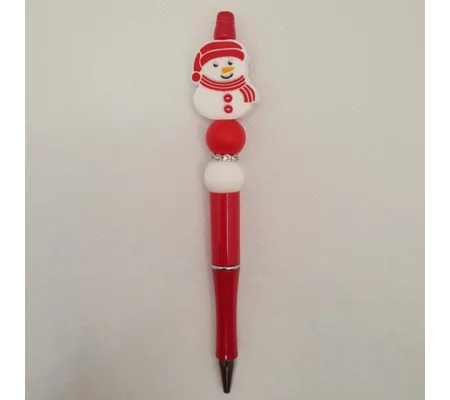 Snowman Silicone Bead Pen