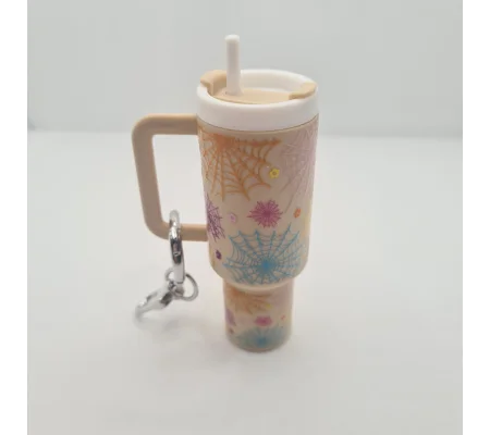 Spider Web Mini Tumbler Keychain