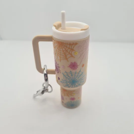 Spider Web Mini Tumbler Keychain