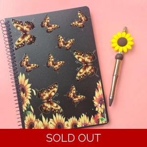 Sunflower Butterflies Notebook and Pen Bundle