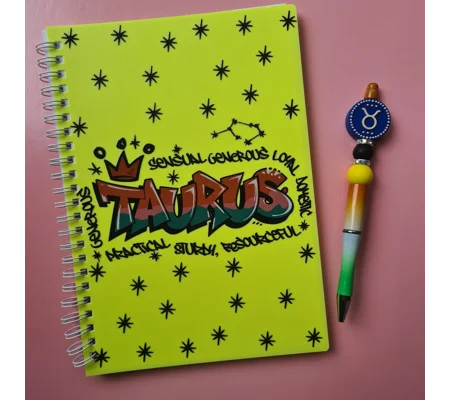 Taurus Star Sign Notebook and Pen Bundle
