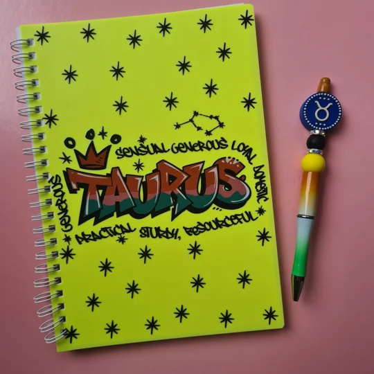 Taurus Star Sign Notebook and Pen Bundle