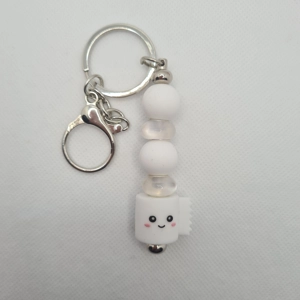 Toilet Roll Silicone Bead Keychain