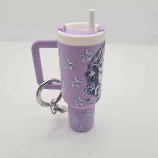 Unicorn Moon Mini Tumbler Keychain