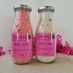 Vanilla Rose Bath Salts 300g