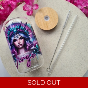 Virgo Star Sign Glass Cup