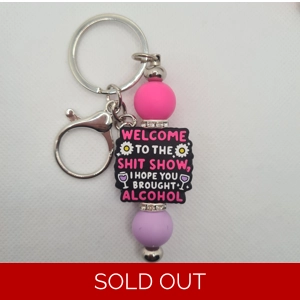 Welcome to the Shit Show Silicone Bead Keychain