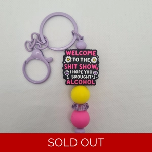 Welcome to the Shit Show Silicone Bead Keychain