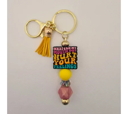 What Can My Mouth Do? Silicone Bead Keychain