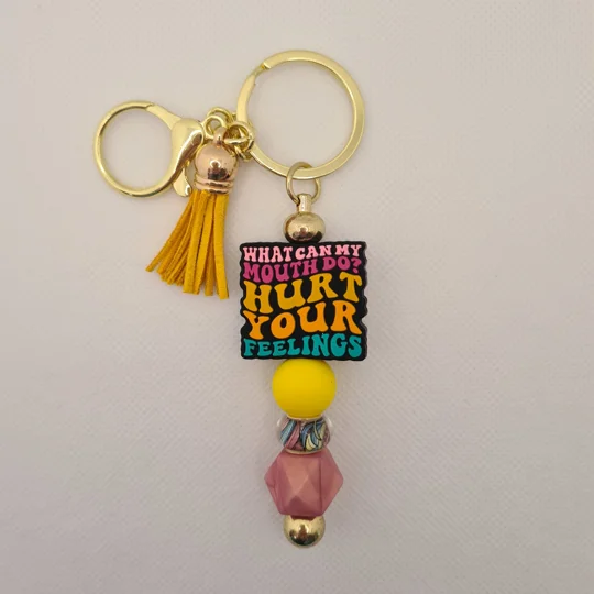 What Can My Mouth Do? Silicone Bead Keychain