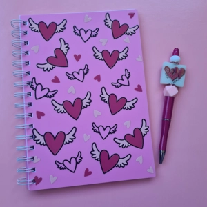 Winged Hearts Notebook and Pen Bundle