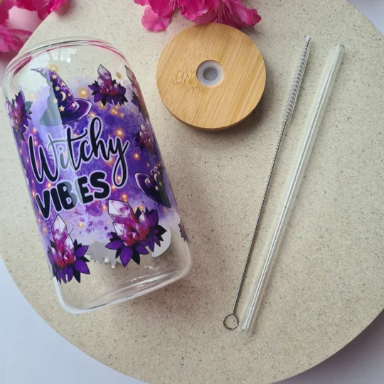 Witchy Vibes Glass Cup