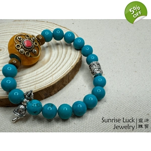 Turquoise・Kuka・Nepalese Hand Card BraceletSacred Realm Energy Healing Chain