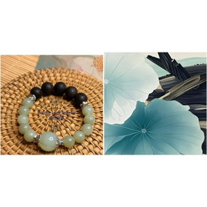 [Limited] Jade - Sandalwood Bracelet 沉香雕刻珠和田玉手串