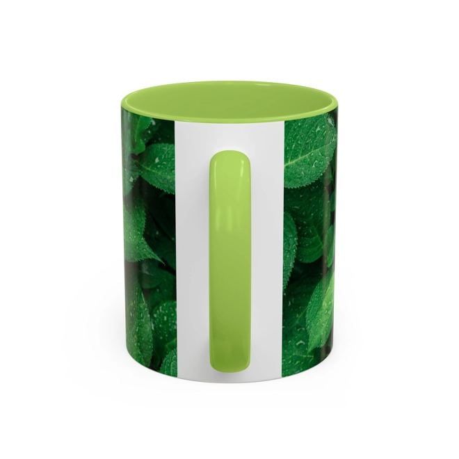 Additional Image for Vibrant Image Designs: Green Leafy Accent Mug (11, 15oz)  From £15.99