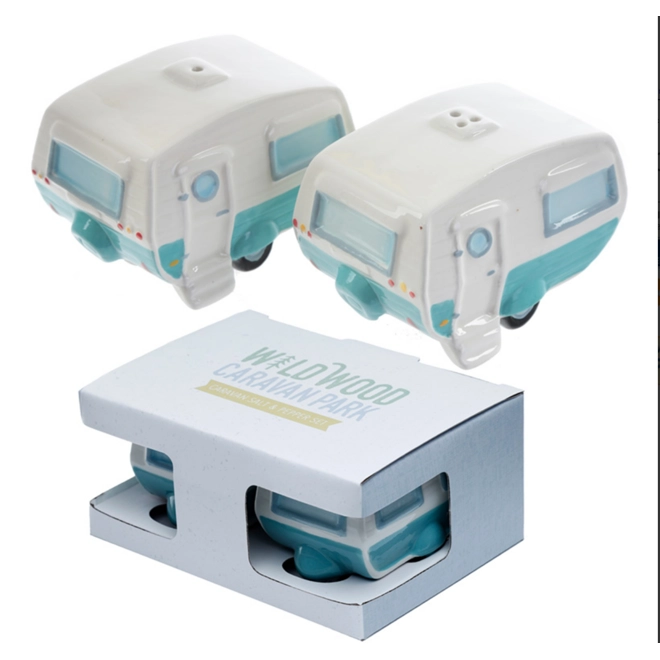 product Image for 1 x Ceramic Salt & Pepper Set - Caravan Home Is Where You Park It