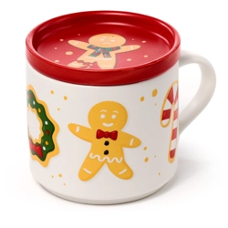 Christmas Baker Street - Porcelain Mug & Coaster Lid Set