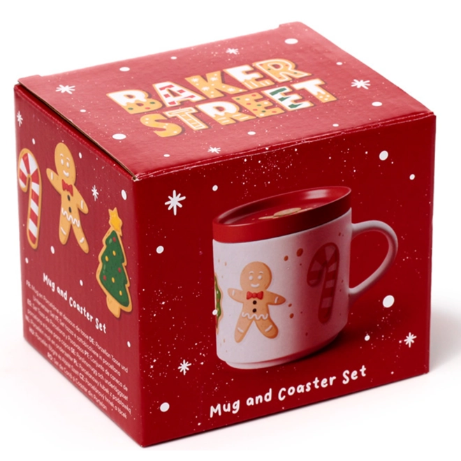 Additional Image for Christmas Baker Street - Porcelain Mug & Coaster Lid Set