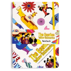 Recycled Paper A5 Lined Notebook -  licensed The Beatles Yellow Submarine White