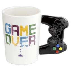 Novelty Fun Game Controller Shaped Handle Ceramic Mug