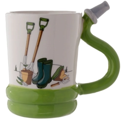 Novelty Garden Hose Shaped Handle Ceramic Mug